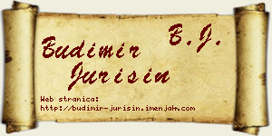 Budimir Jurišin vizit kartica